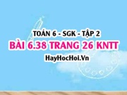 Bài 6.38 trang 26 Toán 6 Tập 2 Kết nối tri thức